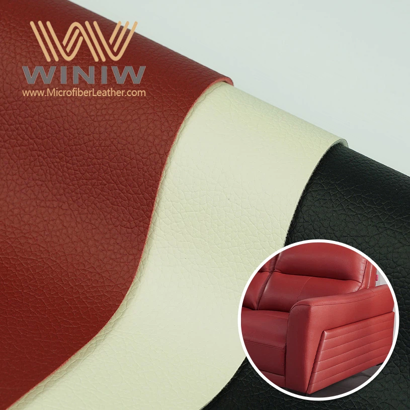 Sustainable Vegan Pu Synthetic Leather Fabric For Upholstery